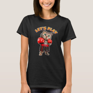 Camiseta Gato Boxeador Lindo Deporte Gato Boxeador Fan Gato