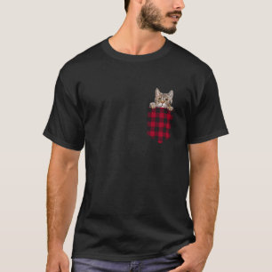 Camiseta Gato brasileño de pelo corto en bolsillo asomándos