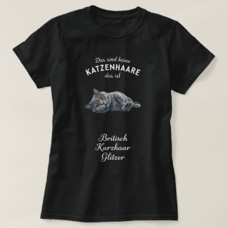 Camiseta Gato británico de pelo corto alemán arte de glitze