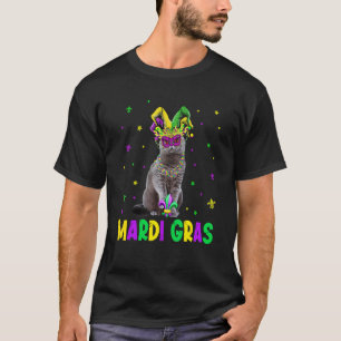 Camiseta Gato británico de pelo corto divertida máscara de