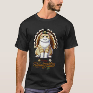 Camiseta Gato británico de pelo corto divertido con plumas