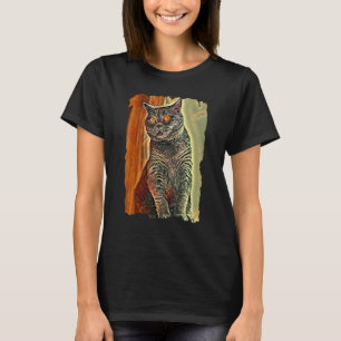 Camiseta Gato británico de pelo corto Gatos lindos Mamá gat