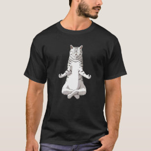 Camiseta Gato británico de pelo corto meditación yoga