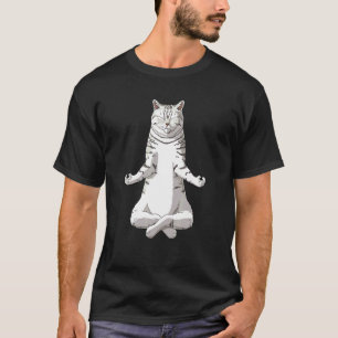 Camiseta Gato británico de pelo corto meditación yoga