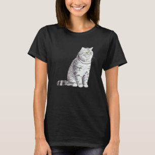 Camiseta Gato británico de pelo corto sentado