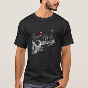 Camiseta Gato británico de pelo corto tocando guitarra lind