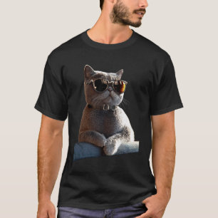 Camiseta Gato British Shorthair con Gafas de Sol Amor de Ma