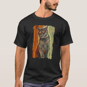 Camiseta Gato British Shorthair Gatos Lindos Mamá Gato y Pa