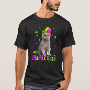 Camiseta Gato British Shorthair Máscara Carnavales Mardi Gr