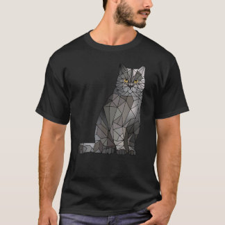 Camiseta Gato British Shorthair Polígono Gatito Geométrico