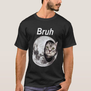 Camiseta Gato Bruh Luna Divertido Meme Amante del Gato Espa