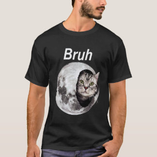 Camiseta Gato Bruh Luna Divertido Meme Amante del Gato Espa