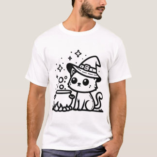 Camiseta gato bruja