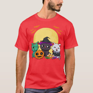 Camiseta Gato Bruja Zombie Vampiro Lazy Halloween Costume C