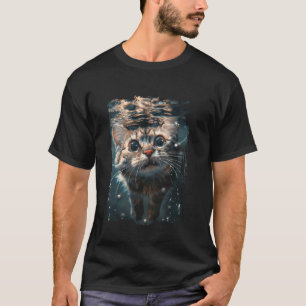 Camiseta Gato buceando en el mar