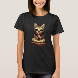 Camiseta Gato Buda Meditación Cruzado de Piernas - Gráfico