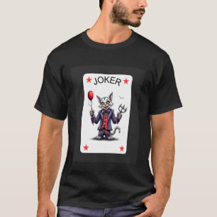 Camiseta Gato Bufón Payaso de la Corte Carta de Juego Perez