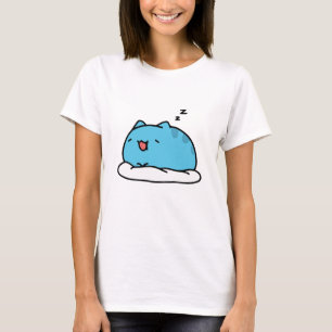 Camiseta Gato BugCat Capoo, gato cómico de Kawaii durmiendo