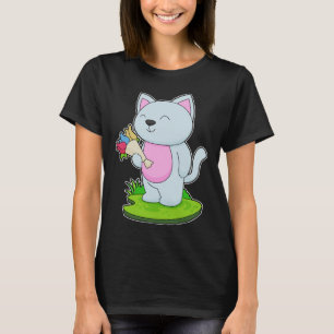 Camiseta Gato Bunch de flores