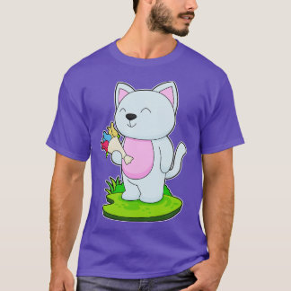 Camiseta Gato Bunch de flores