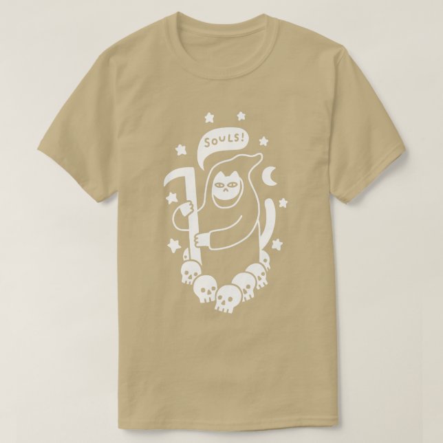 Camiseta Gato Buscando Almas (Diseño del anverso)