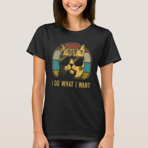 Camiseta Gato Ca Para Hombres Mujeres Retro Hago Lo Que Qui