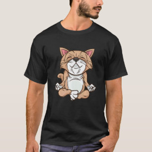 Camiseta Gato Cachorro Ejercicio Om Meditación Posición Lot