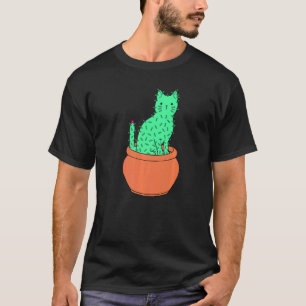 Camiseta Gato Cactus Gatito Cactus