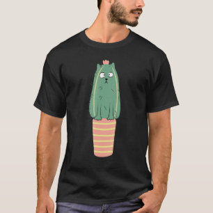 Camiseta gato cactus planta suculenta jardinería jardinero 