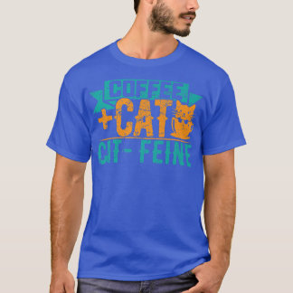 Camiseta Gato + Café CatFeine Gracioso Gato Gato Gato Lover