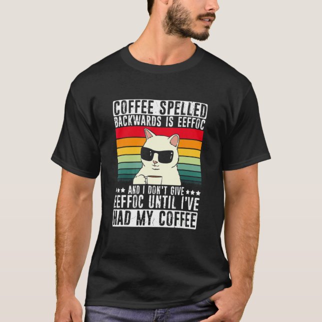 Camiseta Gato Café Dice Eeffoc Frahling (Anverso)