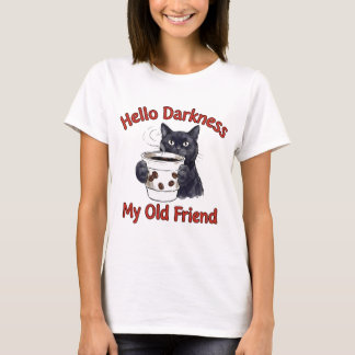 Camiseta Gato Café Divertido Adicto a la Cafeína