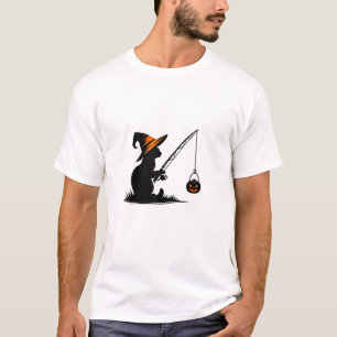 Camiseta Gato Calabaza de caza Halloween Ropa de gatos