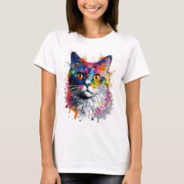 Camiseta Gato caleidoscopio
