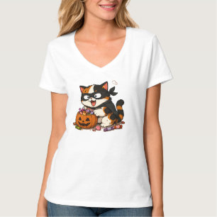 Camiseta Gato Calico Ladrón de Caramelos Adorable