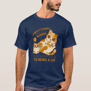 Camiseta Gato Calico Otoñal Adorable Y Gatito Jugando Con H