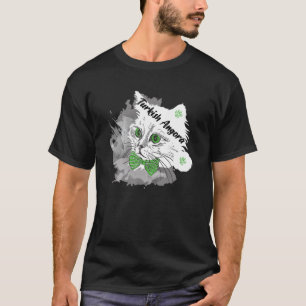 Camiseta Gato Caliente Gato Blanco Gatito Ojos Verdes Con B