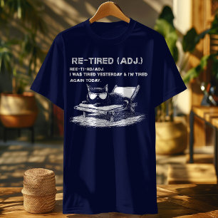 Camiseta Gato Cansado - Estaba Cansado Ayer Y Otra Vez Hoy