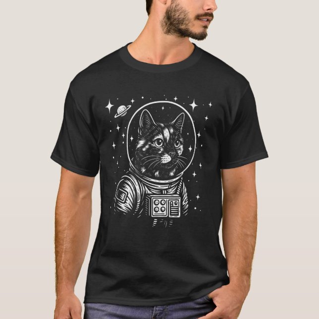Camiseta Gato Caparazón de Tortuga Astronauta Espacio Galax (Anverso)
