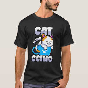 Camiseta Gato Cappuccino Juego Gatito En Taza De Café