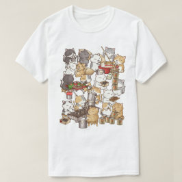 Camiseta Gato caprichoso haciendo Kuih Kapit