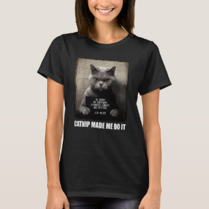 Camiseta Gato Captura De Mugabe Me Hizo Hacerlo Gato Gris