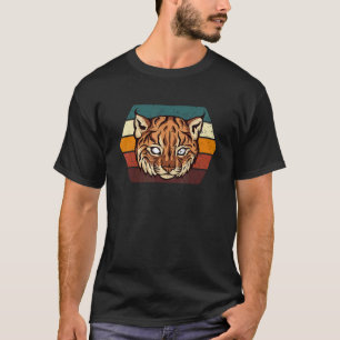 Camiseta Gato Caracal Retro Vintage Gato Salvaje Lince Mar