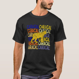 Camiseta Gato Caracal Vintage Gato Salvaje Lince Animal Rec