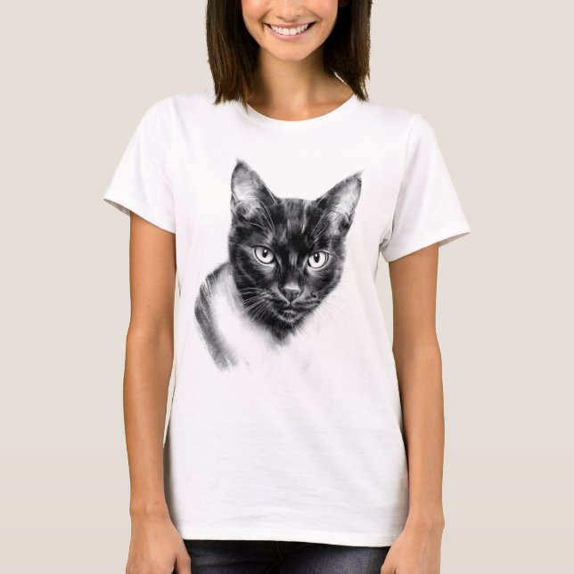 Camiseta Gato Carbón (Anverso)