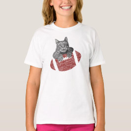 Camiseta Gato cariñoso del fútbol americano