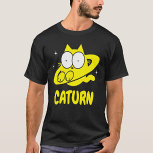 Camiseta Gato Caturno  Espacio Saturno Garabato