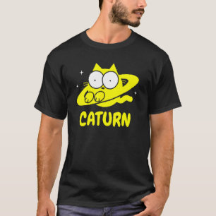 Camiseta Gato Caturno  Espacio Saturno Garabato