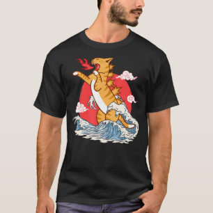 Camiseta Gato Catzilla Japonés