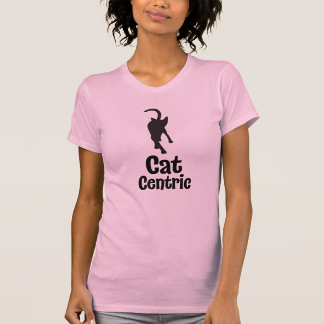 Camiseta Gato Céntrico Slinky cat vibe (Anverso)